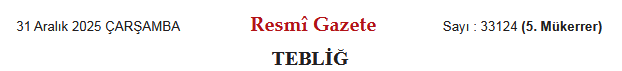 31.12.2025 33124 5. Mükerrer-1