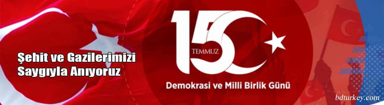 15 TEMMUZ DEMOKRASİ VE BİRLİK GÜNÜ KUTLU OLSUN