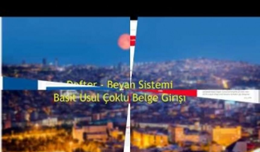 Defter Beyan Sistemi Basit Usul Çoklu Belge Girişi