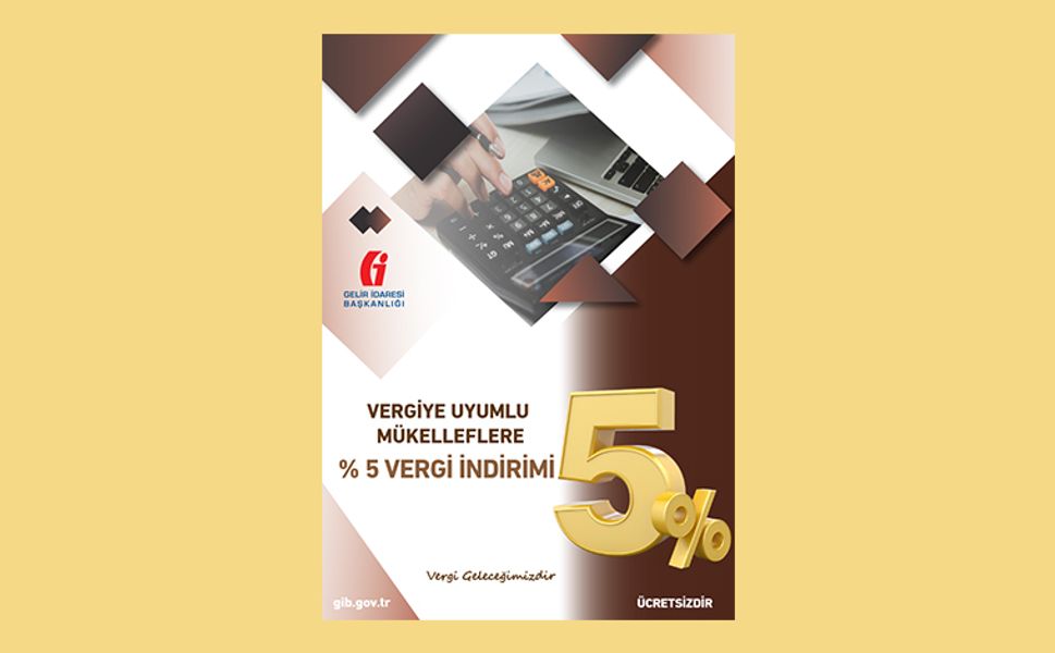 Vergiye Uyumlu Mükelleflere %5 Vergi İndirimi Broşürü Yayımlandı